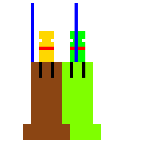 Slimer Man and Coconut Boy - DrawGPT
