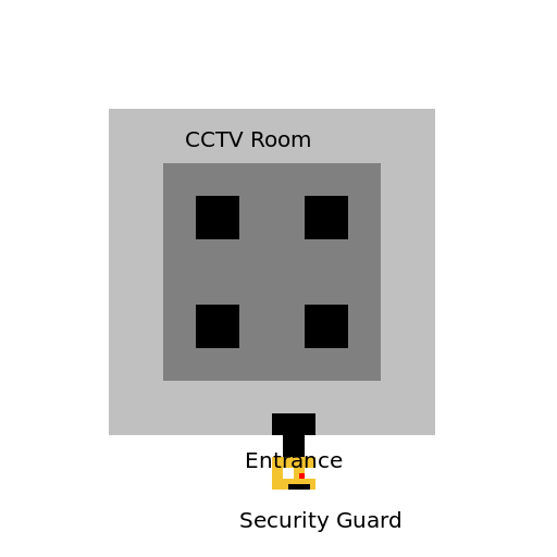 Security Building Diagram with CCTV Room and Physical Security - DrawGPT