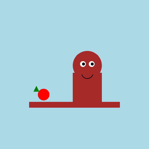 A Dog Eating an Apple on the Desk - DrawGPT