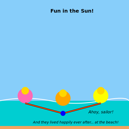 Three Little Girls Paddling at the Beach - DrawGPT