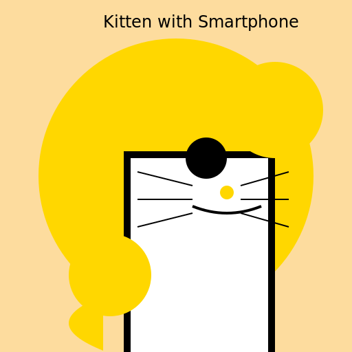 Kitten with Smartphone - DrawGPT