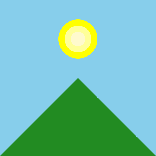 Light on the Horizon Over a Hill - DrawGPT