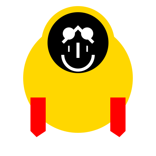 Punch Doll with Boxing Gloves and a Cracked Mask Laughing - DrawGPT