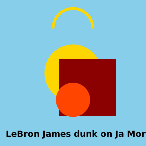 Lebron James dunk on Ja Morant - DrawGPT