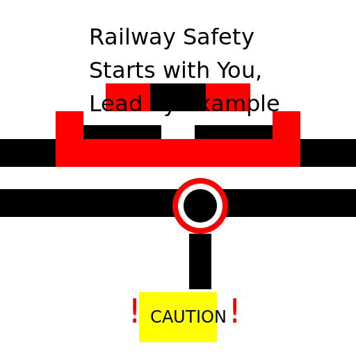 Railway Safety Starts with You, Lead by Example - DrawGPT