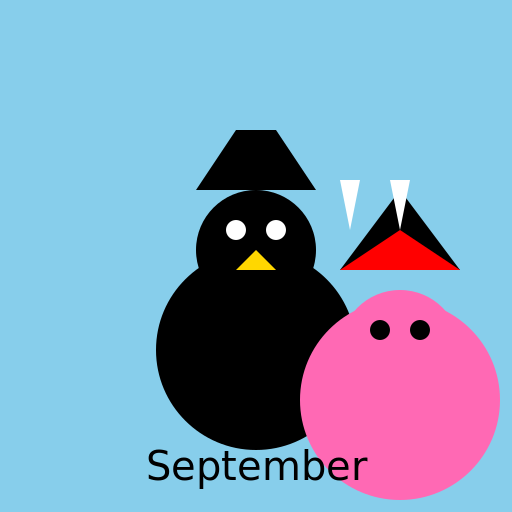 Gangster Mafia Penguin Piggy Bank in September - DrawGPT