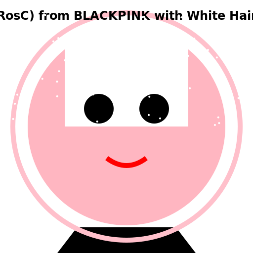 Rosé from BLACKPINK with white hair, looking stunning - DrawGPT