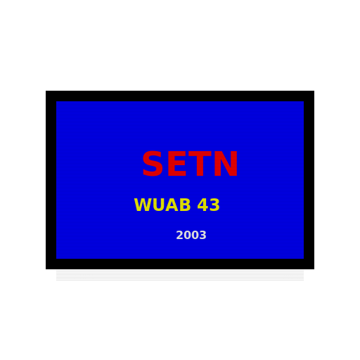 AviSynth VHS of SETN from WUAB 43 commercial break ident 2003 - DrawGPT