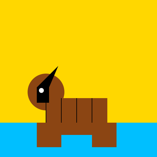 A Horse by a Stream in Renaissance Style - DrawGPT