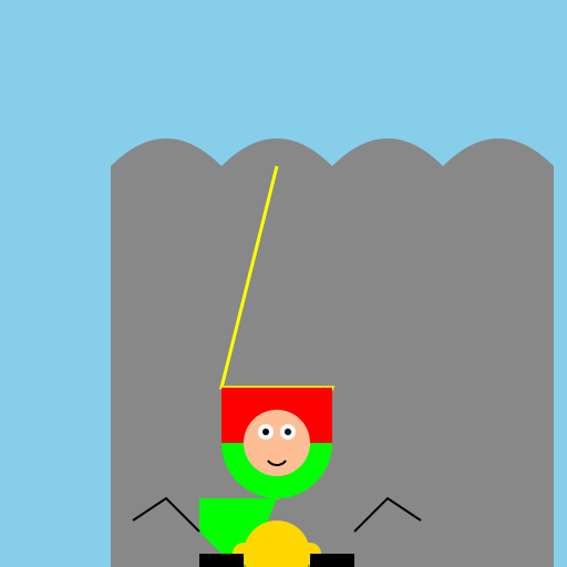 Leprechaun walking into a storm with lightning - DrawGPT
