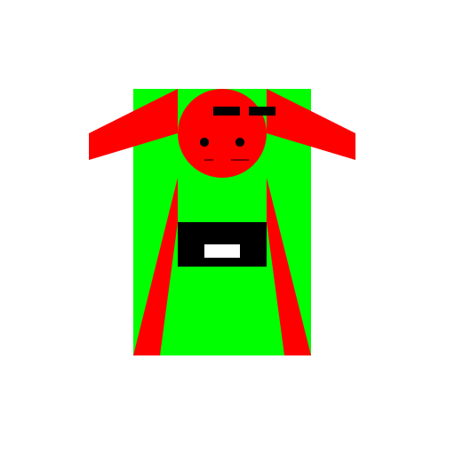 San Goku en mode ultras, avec les couleurs vert et rouge - DrawGPT