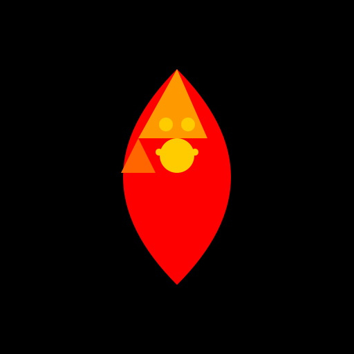 Burning Brain in the Shape of a Higanbana Flower - DrawGPT