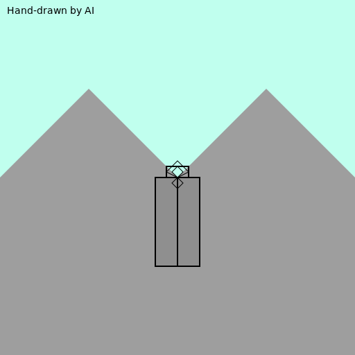 Temple in Japan with Mountains in the Background - DrawGPT