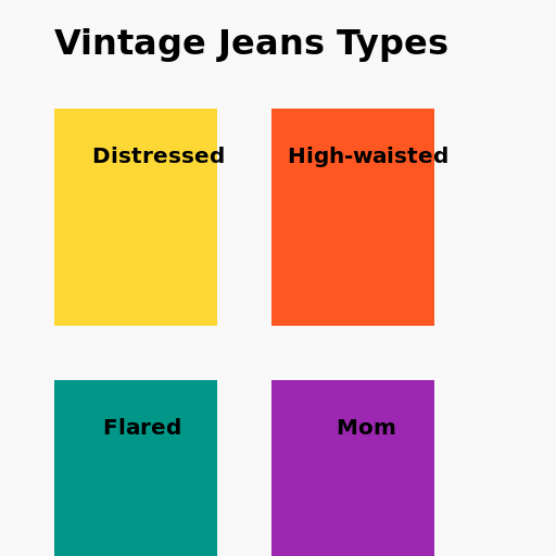 Vintage Jeans Infographic - DrawGPT