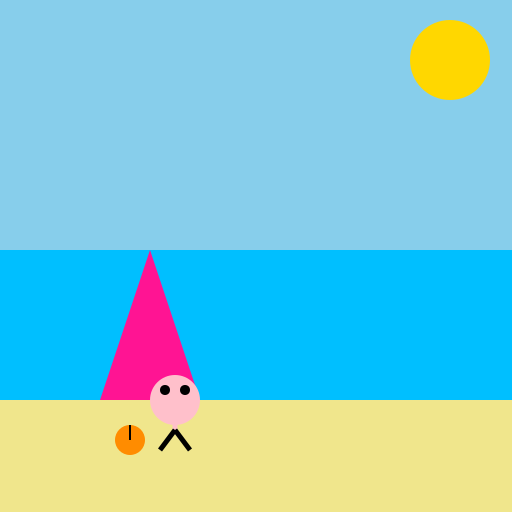 Cute Girl at the Beach - Realistic - DrawGPT