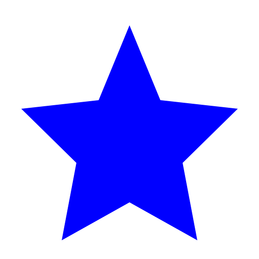 Eight Pointed Blue Star - DrawGPT