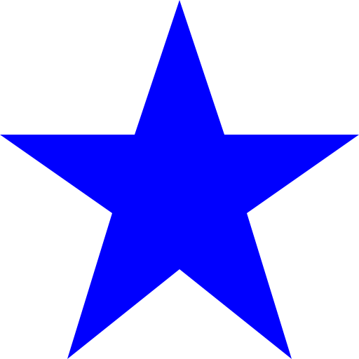 Eight-pointed blue star - DrawGPT