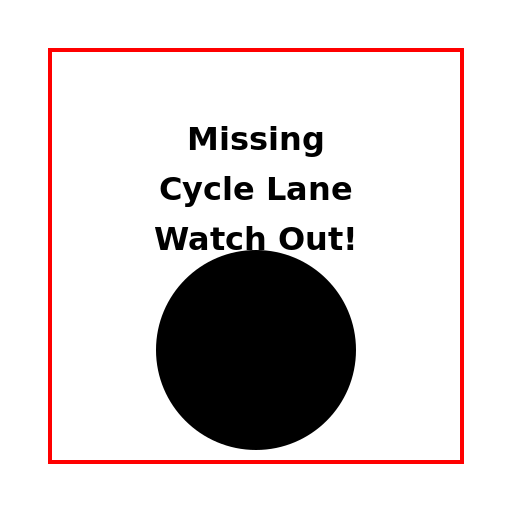 Missing Cycle Lane Poster - DrawGPT