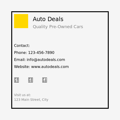 Automobile Dealer Visiting Card - DrawGPT