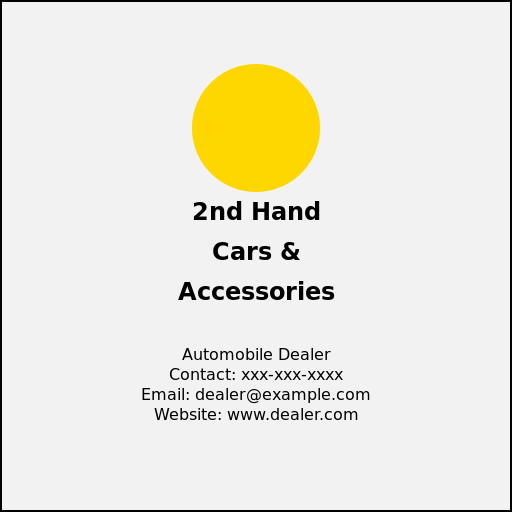 Automobile Dealer Visiting Card - DrawGPT