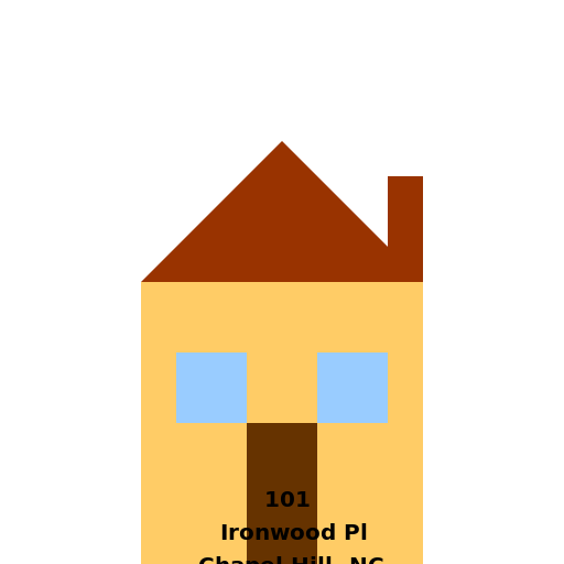 House at 101 Ironwood Pl, Chapel Hill, NC - DrawGPT