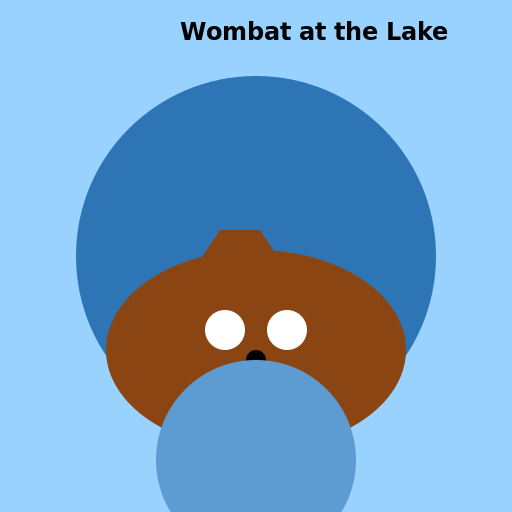 Wombat at the lake - DrawGPT