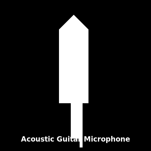 Acoustic Guitar Microphone Screenprint - DrawGPT