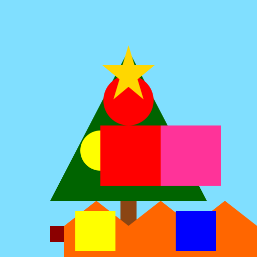 Santa and Mrs. Claus sitting in the living room around the Christmas tree - DrawGPT