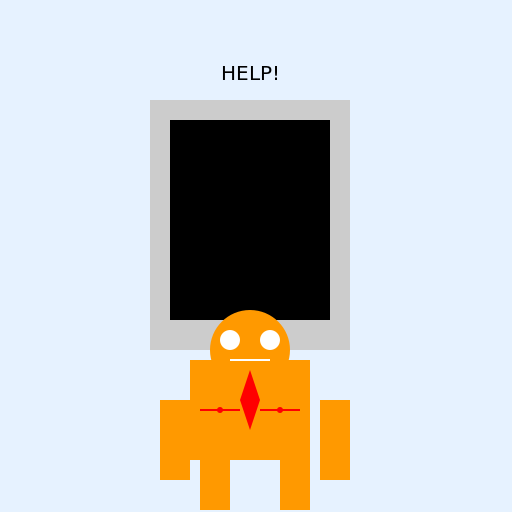 Small robot fixing old computer having a heart attack - DrawGPT