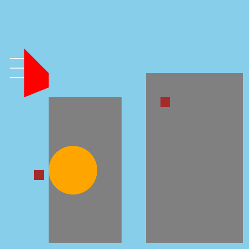 Plane hitting Two Buildings - DrawGPT