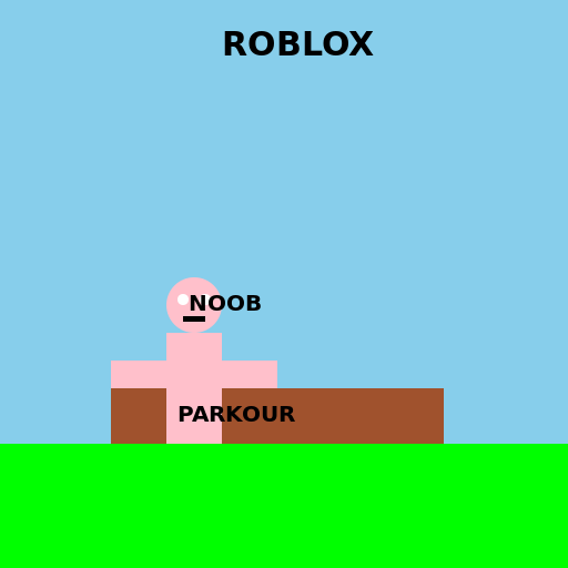 Roblox Noob Playing Parkour - DrawGPT