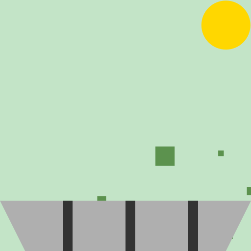 Perspective Bridge and Forest with Sun in the Sky - DrawGPT