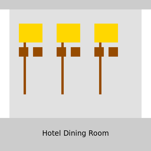 Dining Room in a Hotel with Separate Tables - DrawGPT