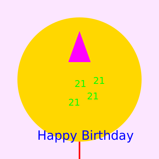 21st Birthday Decoration - DrawGPT