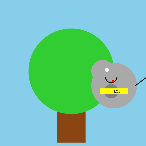 One Eyed Dog on a Tree - DrawGPT