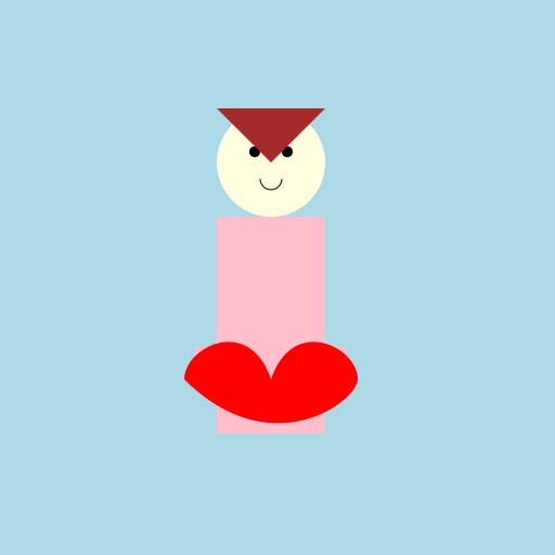 Sad Woman Holding Human Heart - DrawGPT
