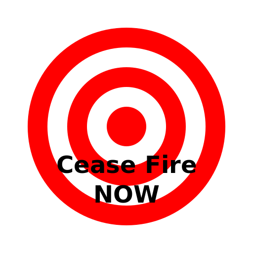 Cease Fire NOW Logo - DrawGPT