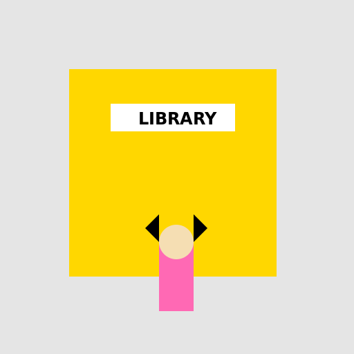 A Girl Standing Before the Library - DrawGPT