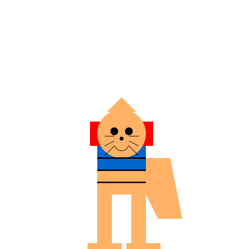 Buff Tabby Cat with Tank Top and NY Hat - DrawGPT