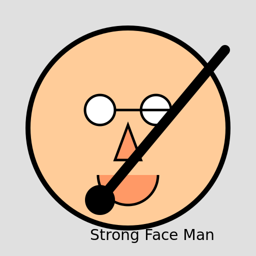 Strong Face Man with Sword Sheath - DrawGPT