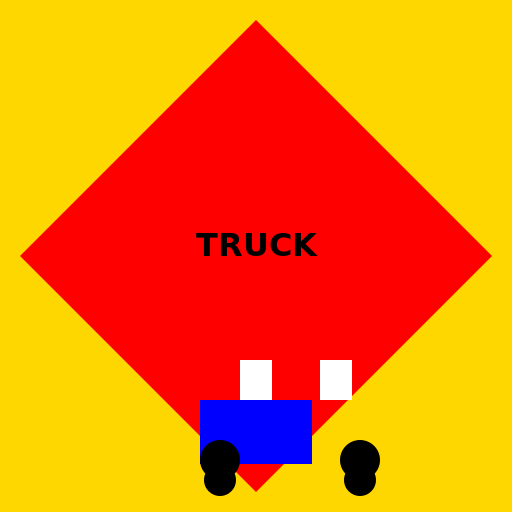 Truck Traffic Sign - DrawGPT
