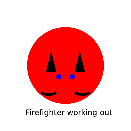 Firefighter working out - DrawGPT