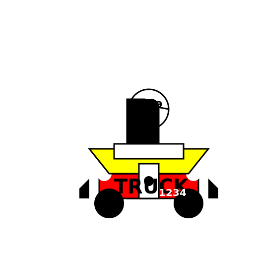 Cartoon Semi Truck Exhaust - DrawGPT