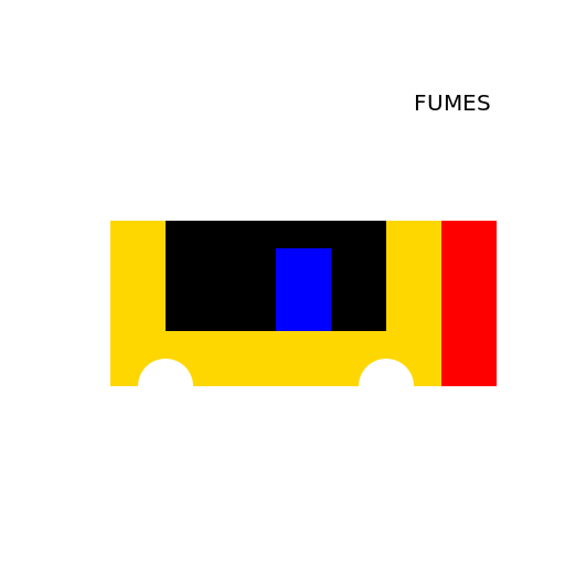 Cartoon Truck Exhaust Fumes - DrawGPT