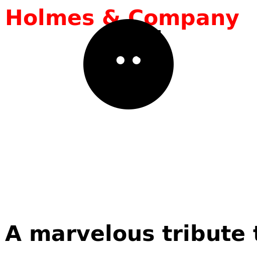 Morland Holmes from Elementary with 'Holmes & Company' in the font and colour of McKinsey - AI Prompt #11430 - DrawGPT