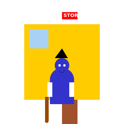 Wizard robbing a store - DrawGPT