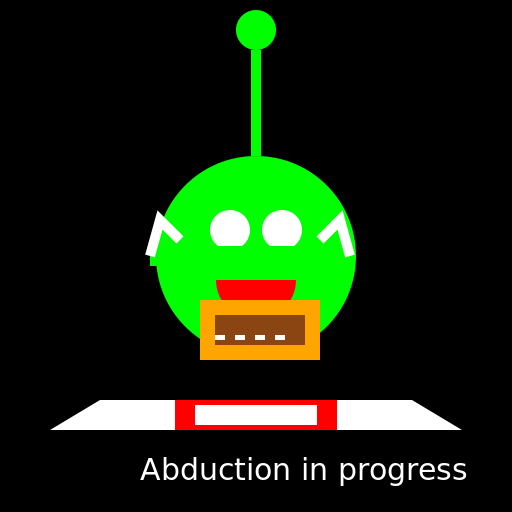 Alien Stealing a Burger - DrawGPT