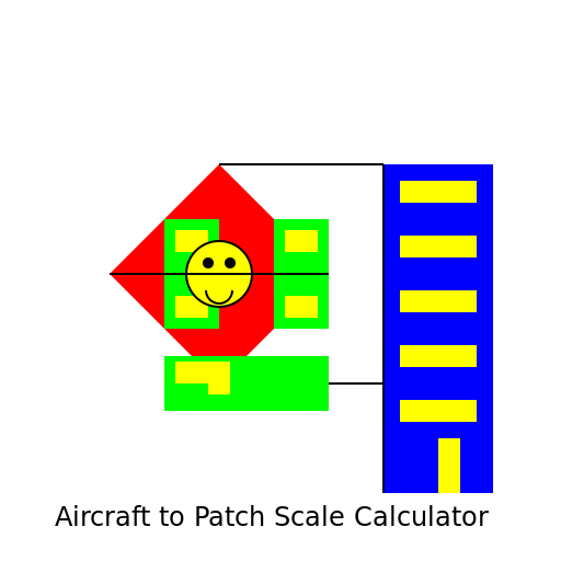 Aircraft to Patch Scale Calculator Logo - DrawGPT