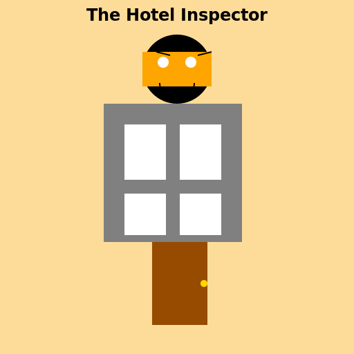 The Hotel Inspector with Straight Hair - DrawGPT