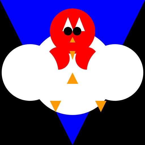 Owl battling in blue fire - DrawGPT